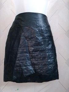 Black Leather Mini Skirt