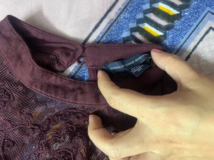 Burgundy Lace American Eagle Top