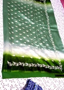 Green silk saree