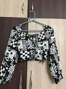 Patterned Crop Top