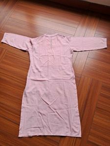 21) Peach Cotton Libas Kurti Set