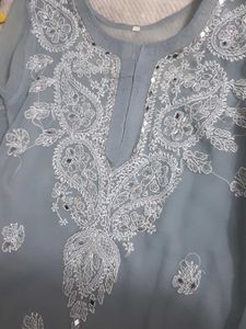 Long Kurti With Mirror Work