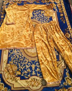Gold Floral Velvet Salwar Kameez