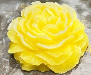 Yellow Rose Decorative Candle