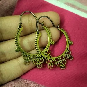 Brass Tribal Earring