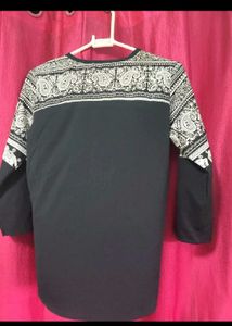 Patterned Half-Sleeve Top