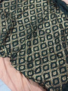Elegant Green Fabric Blouse Piece