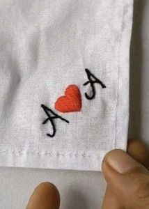 White Hanky Custom Print