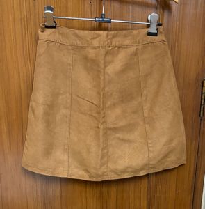 H&amp;M Faux Suede Mini Skirt
