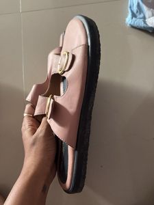 Zudio Pink Buckle Slides - Size 41