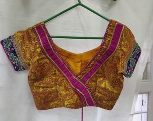 Mustard Pink Color Stitched Lehenga Choli Set