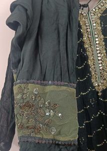 Elegant Black suit with digital print dupatta ,🤌
