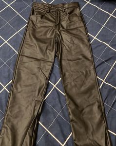 Black Faux Leather Pants