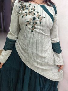 Emerald Green Asymmetrical Dress