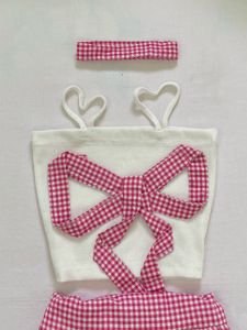 Gingham Bow Top