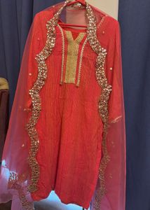 Coral Kurti Set