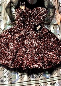 Velvet Sequence Work Gown