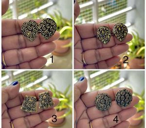 Golden Stud Earrings