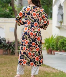 Blue Straight Kurti