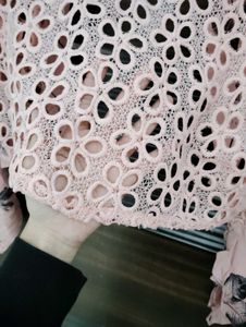 Pink Floral Lace Shrug