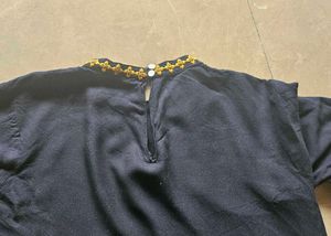 Floral Embroidered Sleeve Top