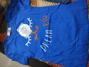 Kidly Boo Blue Top With Denim Shorts