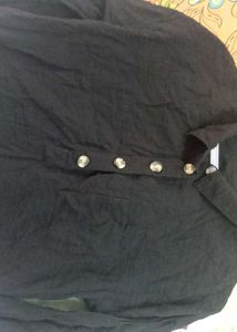 Short Black Kurta