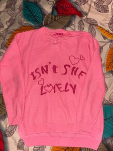 Pink Graphic Print Pullover