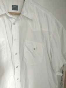 Vintage White Western Shirt For Men
