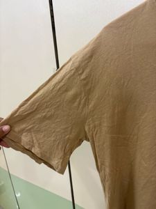 Casual Beige Graphic T-Shirt