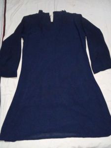 Navy Blue Embellished Top