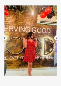 Red Heart Print Dress