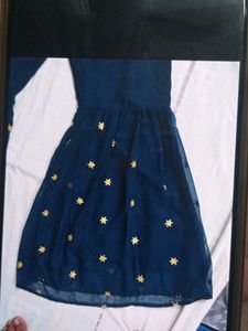 Navy Star Print Palazzo Pants