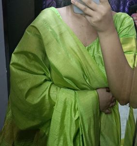 Silk Saree with Readymade Blouse.