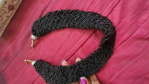 Beaded Black Princess Neckpiece