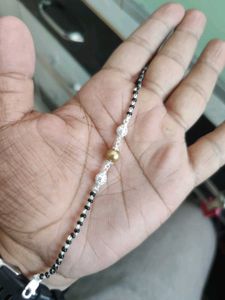 Pure Silver Black Beads Bracelet