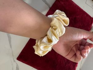 Satin Hair Scrunchies - Set of 3