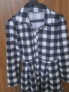 Shirt Tunic Black White