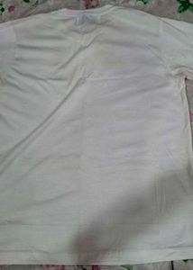 White T-Shirt with Cloud Design