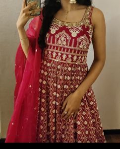 Diwali Special Pink Anarkali