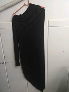 Shein Black One Shoulder Sleeve Wrap