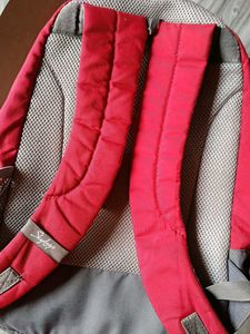Used Red &amp; Gray Backpack