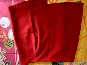 RED shein skirt