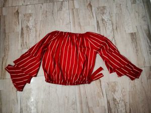 Striped Off-Shoulder Top