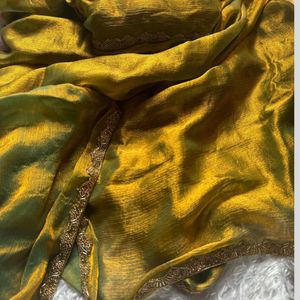 Elegant Gold Saree