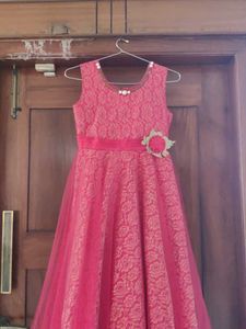 Elegant Pink Girls' Party Dress
