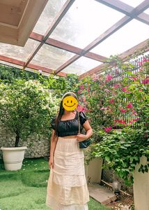 Cottage Core White Skirt