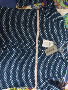 Stylish Blue Printed Kurta with price tag