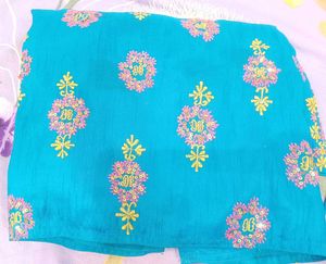 Embroidered Firozi Blue Salwar Suit