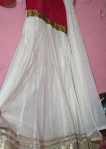 Pink Velvet &amp; Gold Embroidered Grown